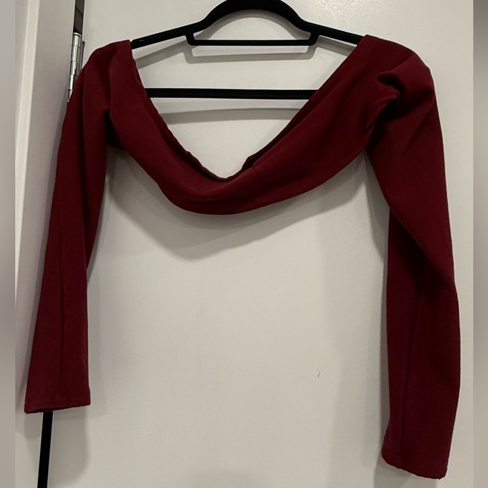 Women’s red wine Burgundy Long Sleeve Top Bolero | UPTOWN BY KIYA TOMLIN